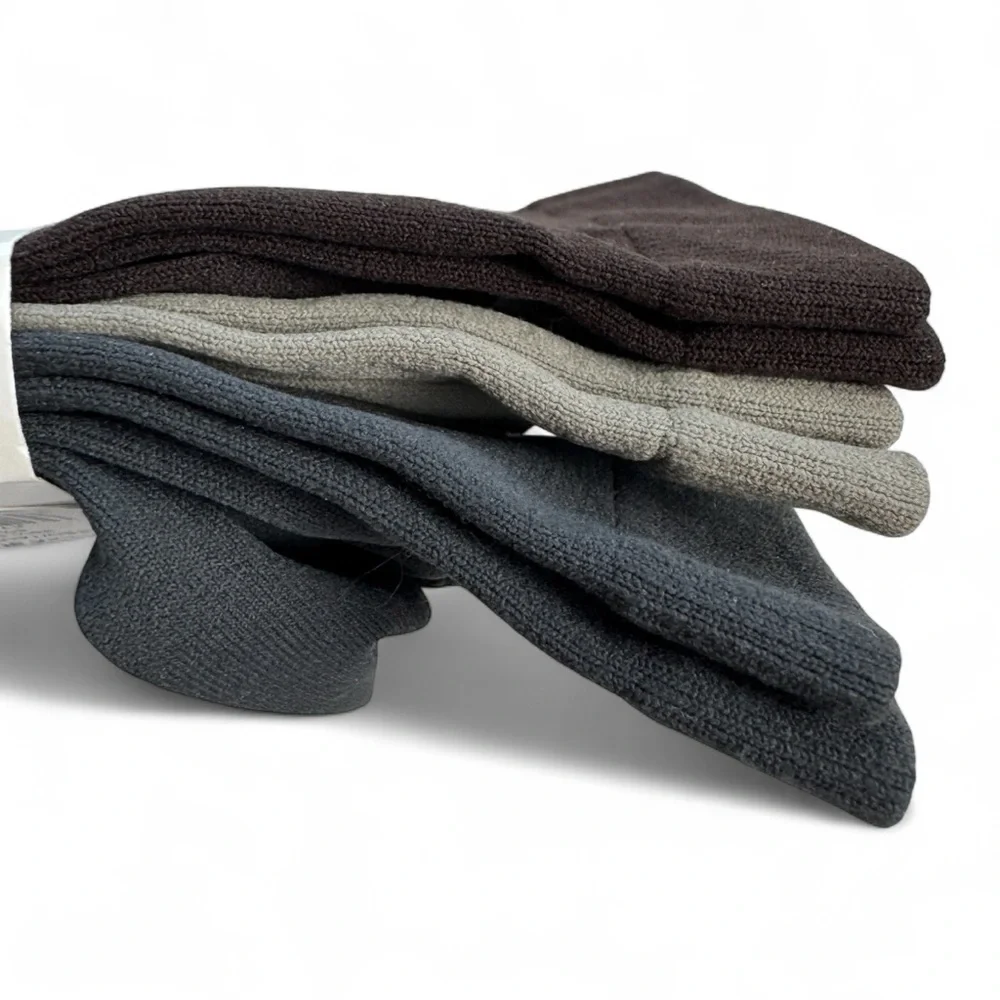 HUE Womens Sleek‎ Socks One Size Fits Most Brown Gray 3 Pair Pack